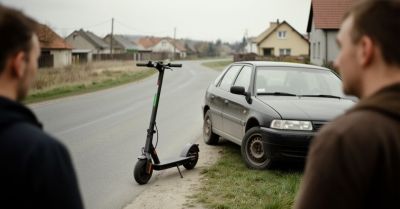 14-latek na hulajnodze uczestniczył w zdarzeniu z autem